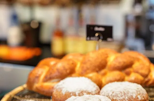 Oświetlenie świeżej żywności pieczywo